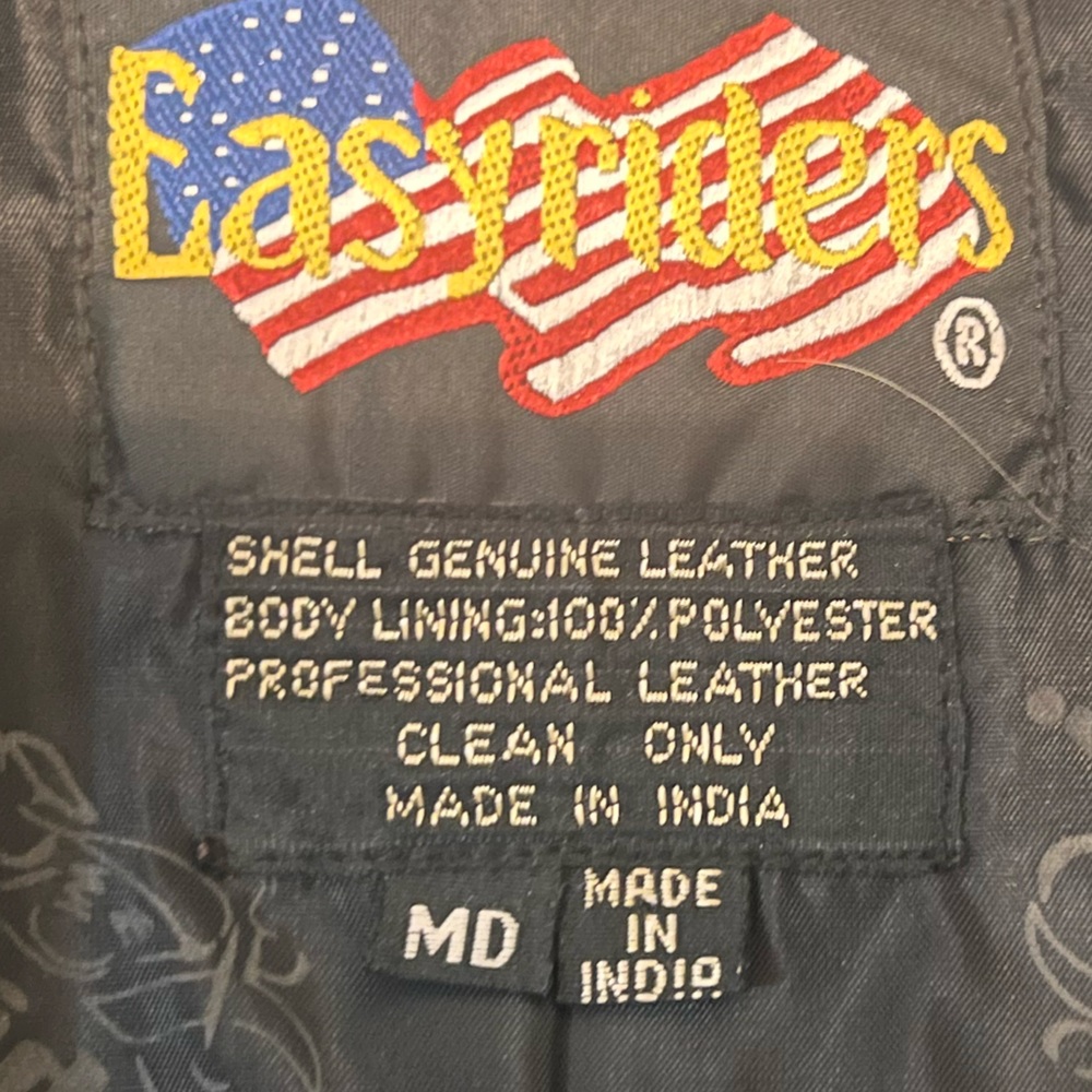 Easy rider leather vest like new - Picture 4 of 11